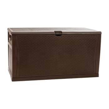 Image for Flash Furniture Brown 120 Gallon Plastic Deck Box Outdoor Storage from HD Supply