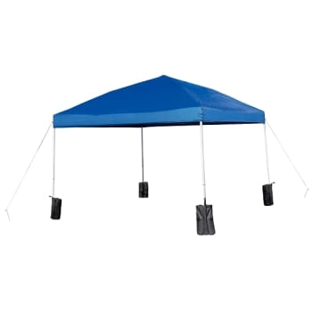 Flash Furniture 10'x10' Blue Pop Up Canopy Tent With Wheeled Case