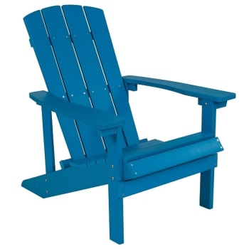 Flash Furniture Blue Poly Resin Adirondack Chair