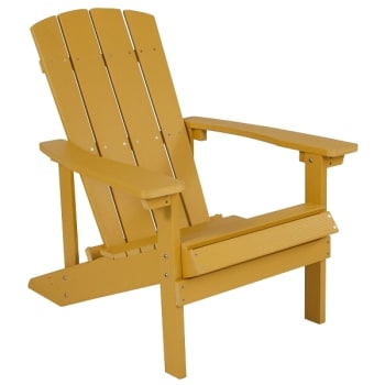 Image for Flash Furniture Yellow Poly Resin Adirondack Chair from HD Supply
