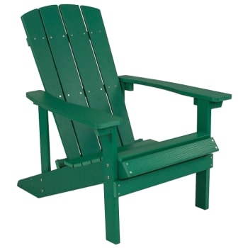Image for Flash Furniture Green Poly Resin Adirondack Chair from HD Supply