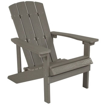 Image for Flash Furniture Gray Poly Resin Adirondack Chair from HD Supply