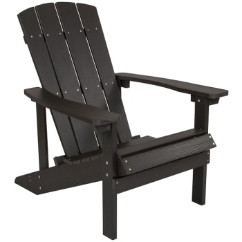 Image for Flash Furniture Slate Gray Poly Resin Adirondack Chair from HD Supply