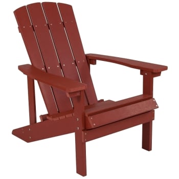 Flash Furniture Red Poly Resin Adirondack Chair