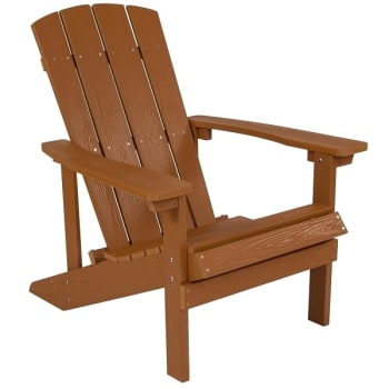 Image for Flash Furniture Teak Poly Resin Adirondack Chair from HD Supply