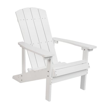 Image for Flash Furniture White Poly Resin Adirondack Chair from HD Supply