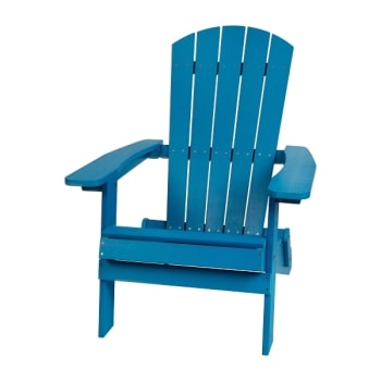 Image for Flash Furniture All-Weather Folding Adirondack Chair, Blue from HD Supply