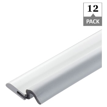 Simply Conserve Windjammer 7' PVC Nail Up White Door Weatherstrip, Case Of 12