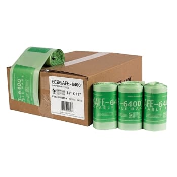 Image for Ecosafe Compostable Can Liner 0.6 Mil 16x17",  Case Of 720 from HD Supply