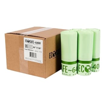 Image for Ecosafe Compostable Can Liner 0.85 Mil 26x36",  Case Of 165 from HD Supply