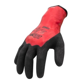 212 Performance Shield Grip Latex Dip Gloves, Medium, Black/red, Package Of 12