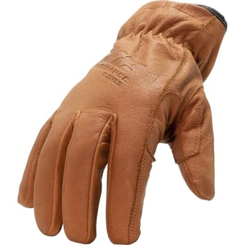212 Performance Fleece Lined Buffalo Leather Driver Work Glove, Medium, Brown