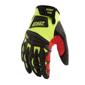Image for 212 Performance Hi-Viz Impact Cut Resistant 5 Work Gloves, Large, Red/yellow from HD Supply