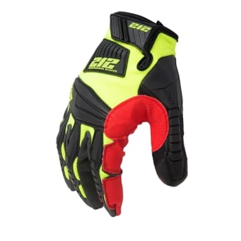 212 Performance Impact Resistant Super Hi-Viz Work Gloves, Medium, Red/yellow