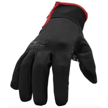212 Performance Silicone Palm Zipper Cuff Tundra Jogger Gloves, Small, Black