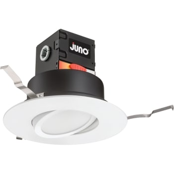 Image for Juno 6 Inch Direct Wire LED Downlight, Adjustable Trim, Matte White from HD Supply