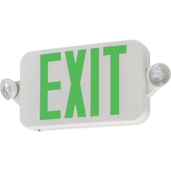 Image for Lithonia Lighting Thermoplastic LED Exit/Unit Combo, Red/Greeen Switchable,Round from HD Supply