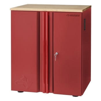Image for Husky Welded 2-Door Base Cabinet in Red, 28 in.W x 32 in.H x 21.5in. D from HD Supply