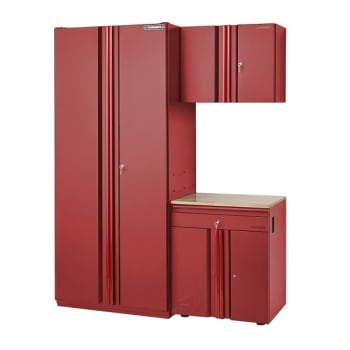 Image for Husky 3-piece Storage System In Red, 1 Drawer, 64 In. W X 81 In. H X 24 In. D from HD Supply