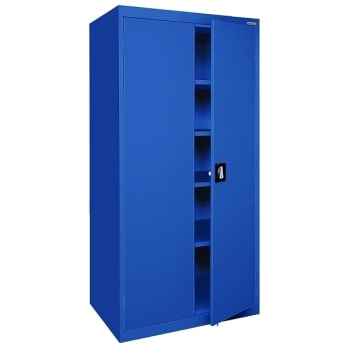 Sandusky Garage Cabinet in Blue, 36 in. W x 72 in. H x 18 in. D