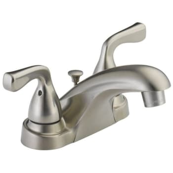 Delta Foundations 4 In. Centerset 2-Handle Bathroom Faucet In Brushed Nickel