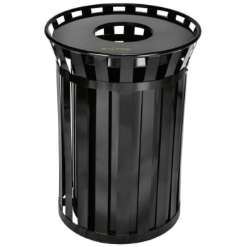 Image for Alpine Industries Outdoor Metal Waste Receptacle - 38 Gallon Black from HD Supply