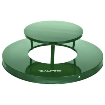 Image for Alpine Industries Rain Bonnet Lid For Outdoor Metal Trash Can, 38-Gallon, Green from HD Supply