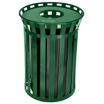 Image for Alpine Industries Outdoor Metal Waste Receptacle - 38 Gallon, Green from HD Supply