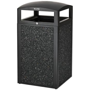 Alpine Industries 40-Gallon All-Weather Trash Can With Grey Stone Panels