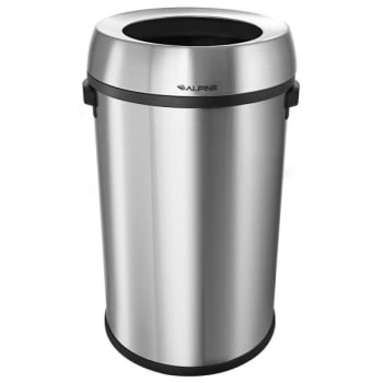 Alpine Industries Stainless Steel Open Top Trash Can, 17-Gallon