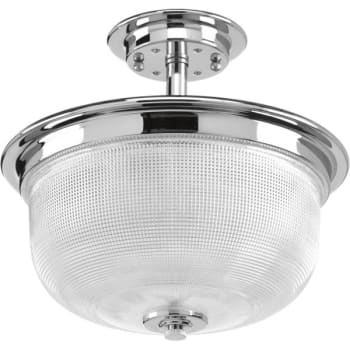 Image for Progress LED Archie Polished Chrome Two-Light Semi-Flush Pendant from HD Supply