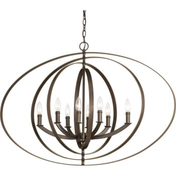 Image for Progress Lighting LED Equinox Antique Bronze Eight-Light Oval Pendant from HD Supply