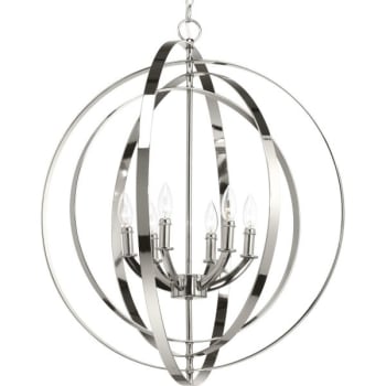 Image for Progress Lighting Equinox 28 In. 6-Light Pendant Fixture (Polished Nickel) from HD Supply