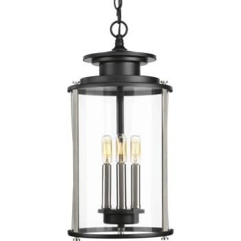 Image for Progress Lighting Squire 9.88 X 20.25 In. 3-Light Outdoor Lantern (Black) from HD Supply