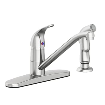Image for Seasons® Premier™ Single-Handle Kitchen Faucet with Side Sprayer in Stainless Steel from HD Supply