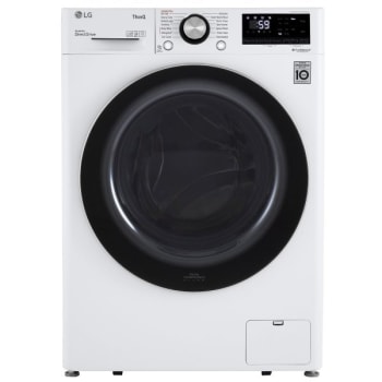 Lg 2.4 Cu. Ft. Compact Front Load Washer W/ Built-In Intelligence (White)