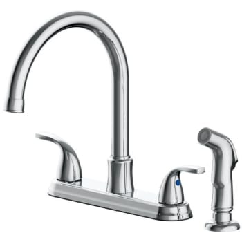 Image for Seasons® Raleigh™ Double-Handle High-Arc Kitchen Faucet With Side Sprayer In Chrome from HD Supply