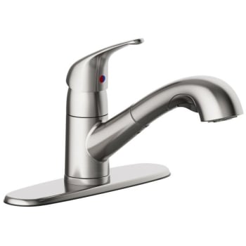 Image for Seasons® Raleigh™ Single-Handle Pull Out Kitchen Faucet In Stainless Steel from HD Supply