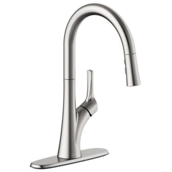 Image for Seasons® Westwind™ Single-Handle Pull Down High-Arc Kitchen Faucet In Stainless Steel from HD Supply