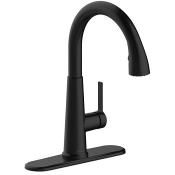 Image for Seasons® Westwind™ Single-Handle Pull Down High-Arc Kitchen Faucet In Matte Black from HD Supply