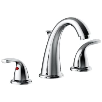 Seasons® Raleigh™ Two-Handle Widespread High-Arc Bathroom Faucet with Quick Install Pop-Up in Chrome