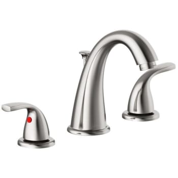 Seasons® Raleigh 8 In. Widespread Double-Handle High-Arc Bathroom Faucet In Brushed Nickel With Quick Install Pop-Up