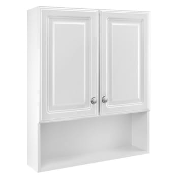 Image for 23-1/8 W X 27-7/8 Inch H Framed Surface-Mount Bathroom White Medicine Cabinet from HD Supply