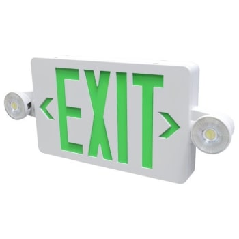 Image for Halco Evade 120-Volt/277-Volt Integ LED White With Green Letter Exit Combo from HD Supply