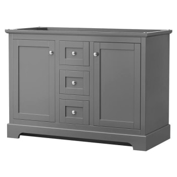 Image for Wyndham Avery 48" Dark Gray Double Vanity, No Top, No Sinks from HD Supply