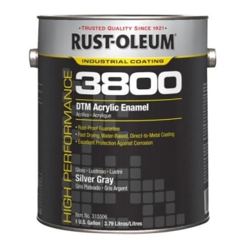 Rust-Oleum 1 Gallon Acrylic Enamel Coating Gloss Silver Gray Package Of 2
