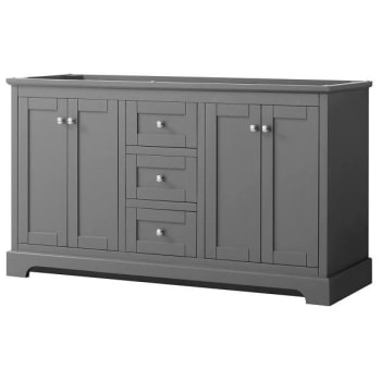 Image for Wyndham Avery 60" Dark Gray Double Vanity, No Countertop, No Sinks from HD Supply