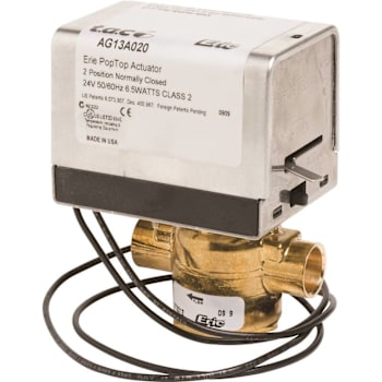 Erie 2-Way Sweat Zone Valve 1/2" Sweat Connection 120 Volt Normally Closed