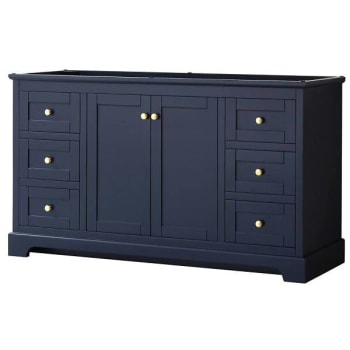 Image for Wyndham Avery 60" Dark Blue Single Vanity, No Countertop, No Sink from HD Supply