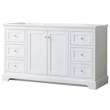 Image for Wyndham Avery 60" White Single Vanity, No Countertop, No Sink from HD Supply